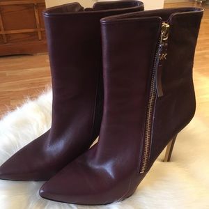 Micheal Kors Leather/Calf Hair Booties, Size 9